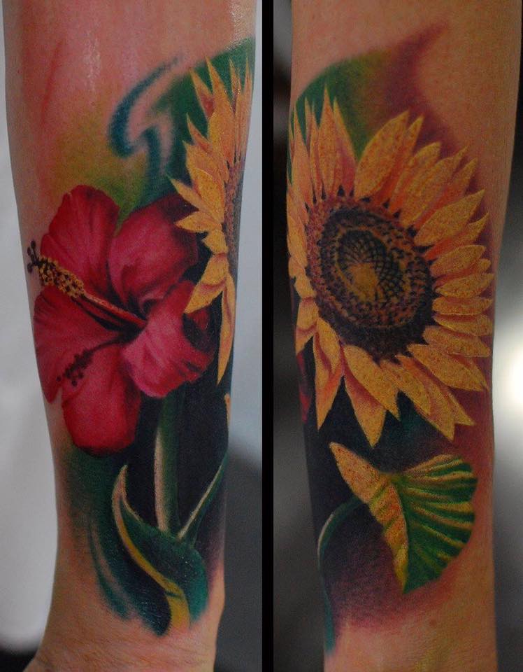 blumen sunflower tattoo tattoos münchen minga munich anansi best beste bestes shop store