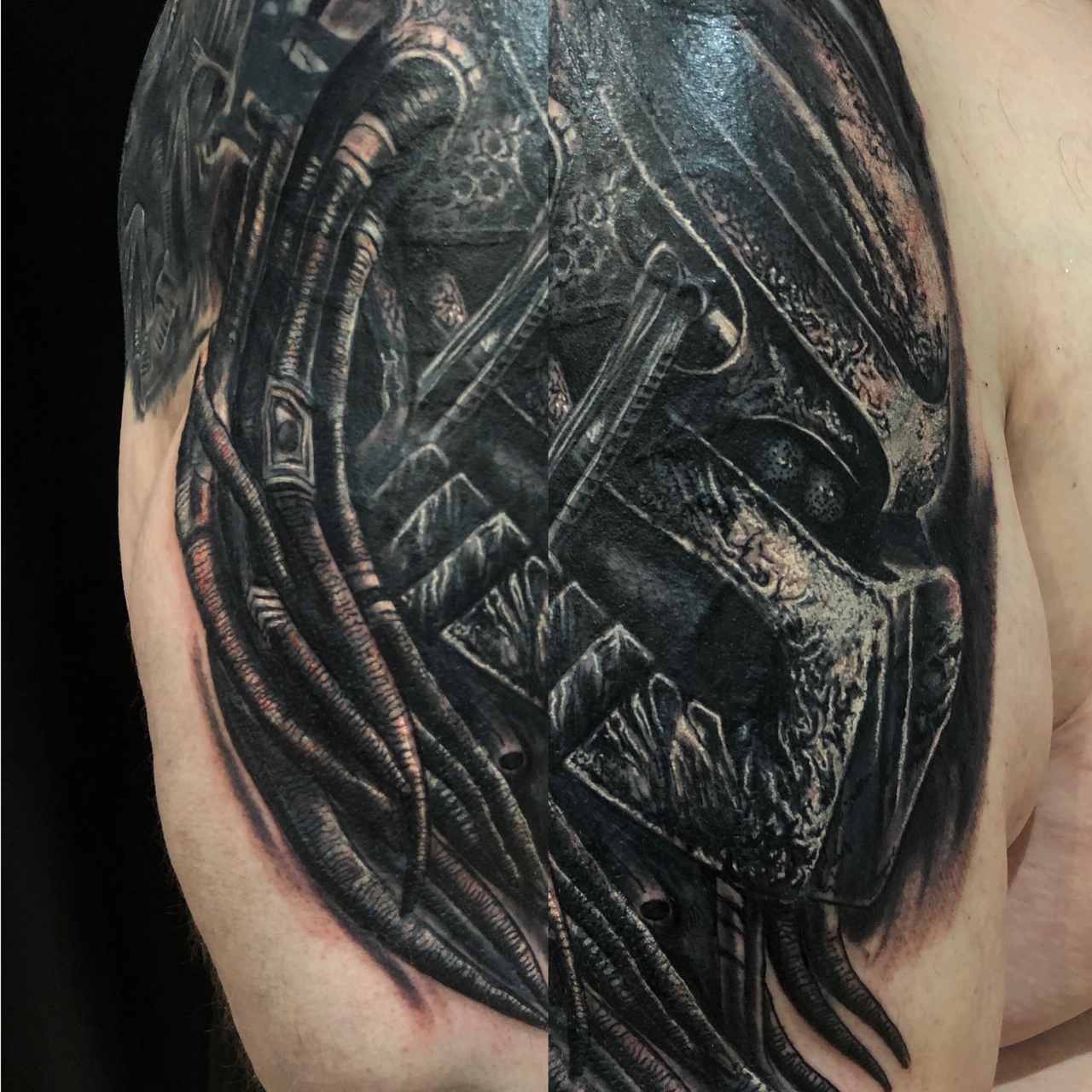 predator cover up amazing tattoo fantastisch laszlo tattoo anansi münchen munich best bester