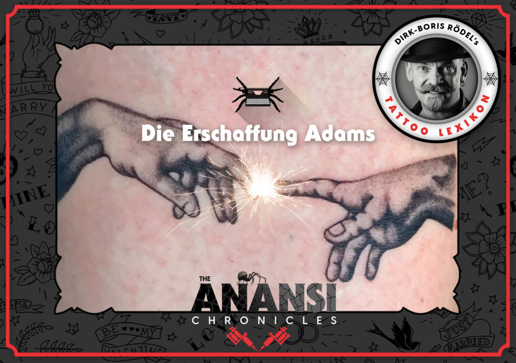 Erschaffung Adams tattoo lexikon by Dirk Boris Röder Tattoo Anansi München