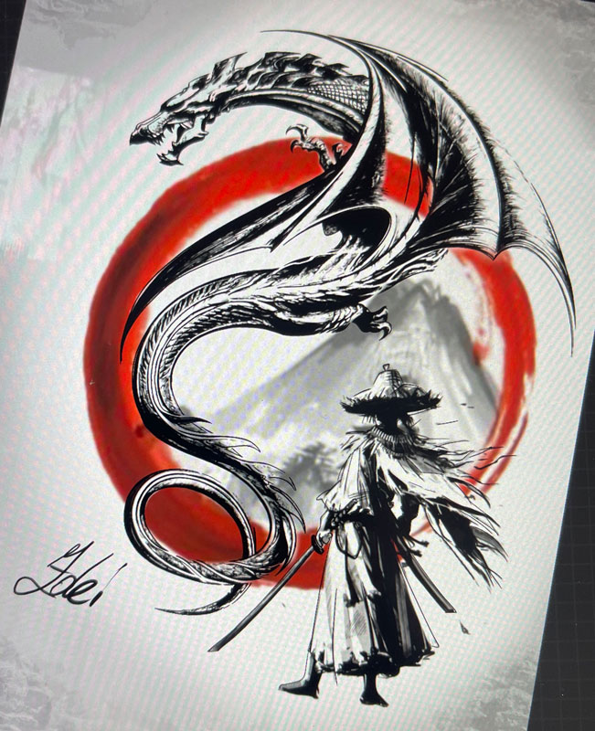 Tattoo Anansi Studio München Munich Haidhausen Zoran dragons yin yang wannado drawing best black and grey design available
